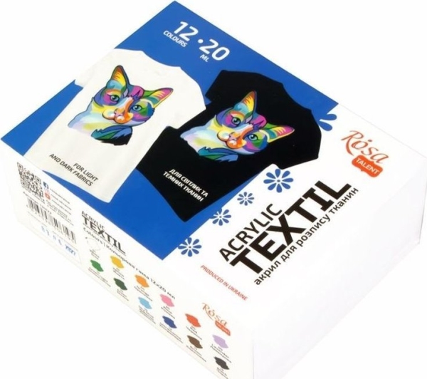 Stofmaling 20 ml 12 farver