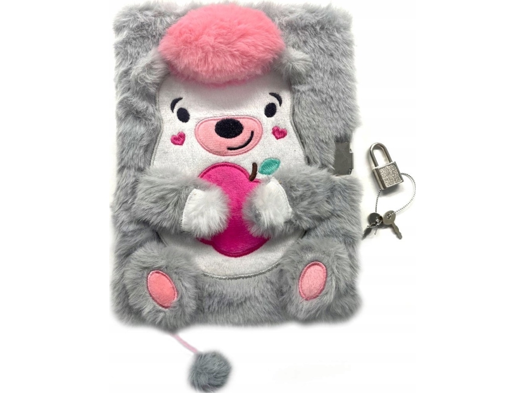 3D Padlocked Diary A5 96K My Little Friend Hedgehog |