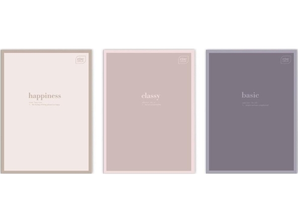 Notebook A4/60k Checkered Hybrid Words 5pcs