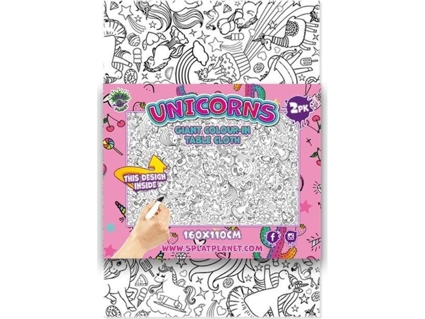 Tablecloth to paint Unicorns 2pcs | N - A | GameStuff