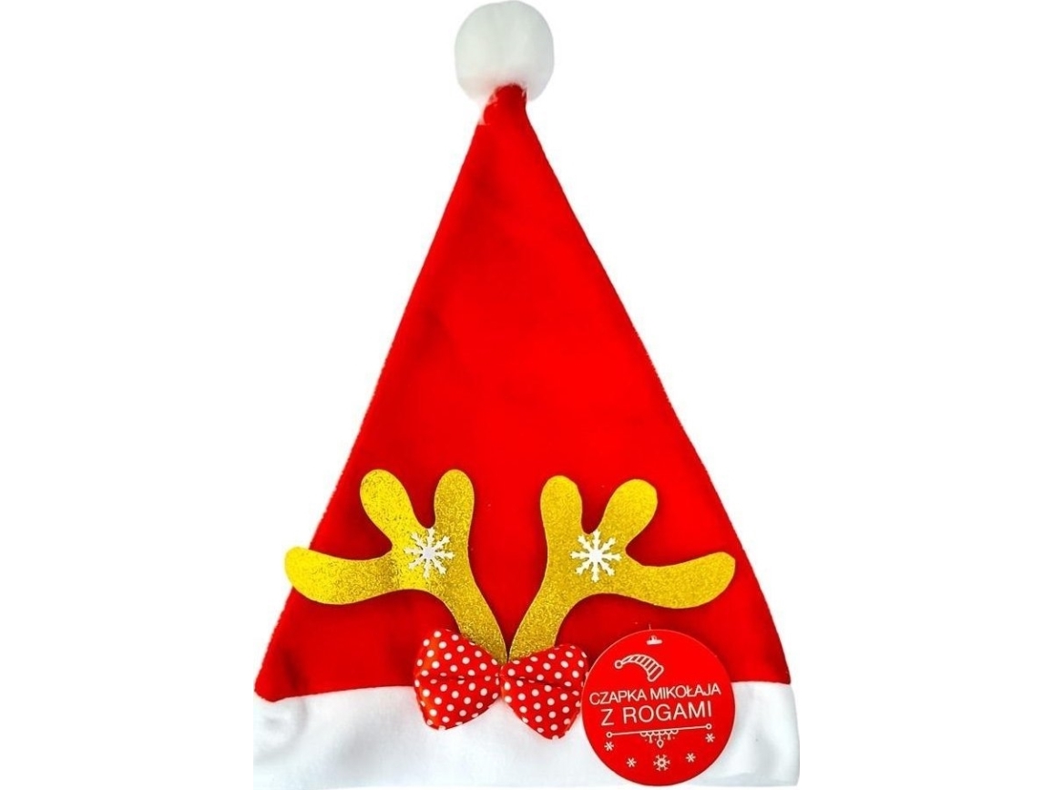 Weihnachtsmannmütze Mit Goldenen Hörnern