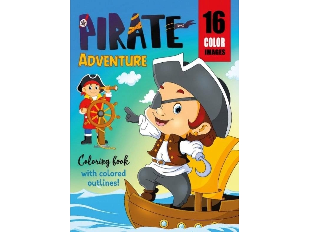 Malbuch A4 16 Bilder Piratenabenteuer