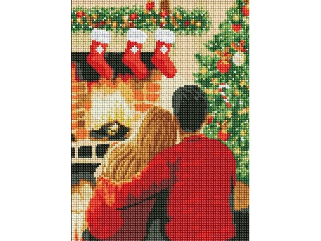 Diamantmosaik – Two By The Fireplace 30X40 Cm