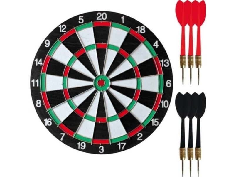 Darttavla av trä med dartpilar | Sport & Träning - Sportutrustning - Dart spel | GameStuff
