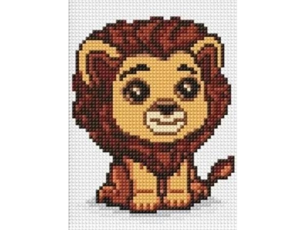 Ideyka diamantmosaik - Djurens konung 15x20 cm | Skola & Hobby - Konstmaterial - Dukar | GameStuff