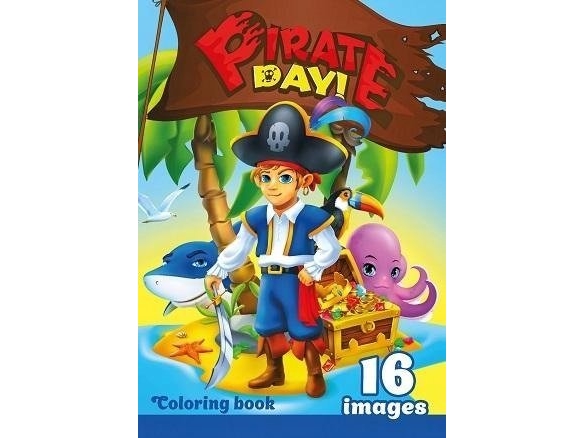 Malbuch A4 16 Bilder Piraten