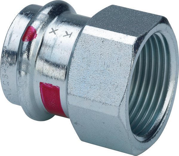 Alternativ bild 0 för VIEGA Prestabo indstikstykke nippel / muffe 1/2x22mm, af ulegeret stål Indvendigt gevind, SC-contur