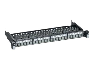 Schneider Actassi Evolution S-One - Patch-panel - CAT 6 - STP - RJ-45 X 24 - mørkegrå, RAL 7016 - 1U - 19