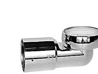 Faluplast vinkel til badekar - Lågbygged 90gr. 32mm x 1 1/4""' - 1 1/2"'"'. Krom plast'