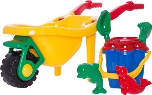 Skottkärra med uppsättning Blomma 6el MIX | Utomhusleksaker - Spela i trädgården - Tillbehör | GameStuff