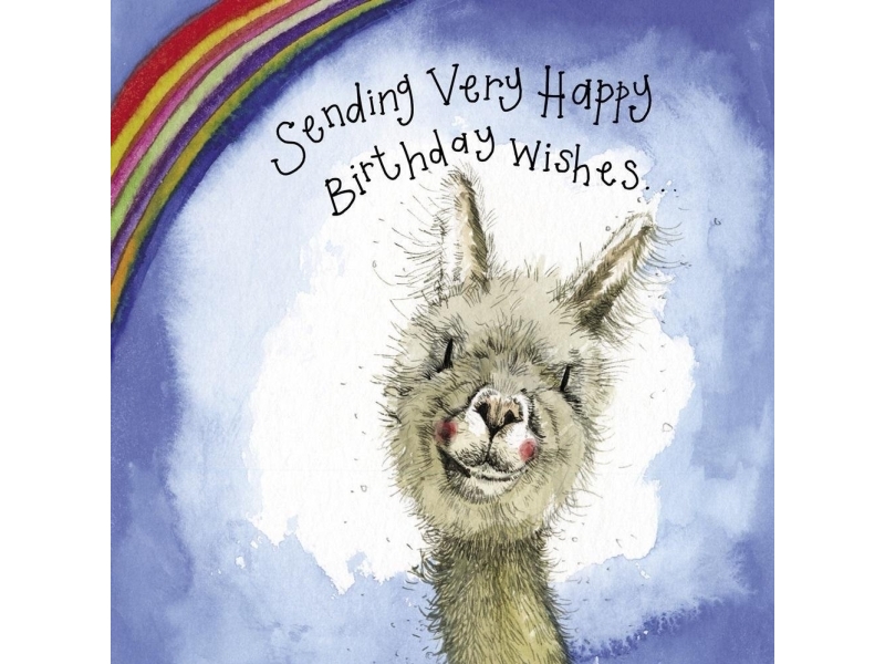 Card Birthday Ls168 Alpaca