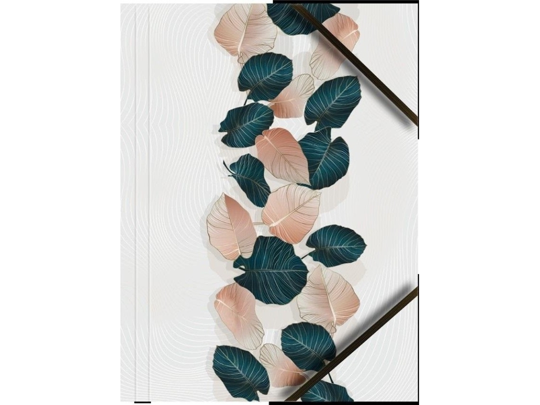 A4 Cardboard Folder With Corner Eraser Leaves (6Pcs)