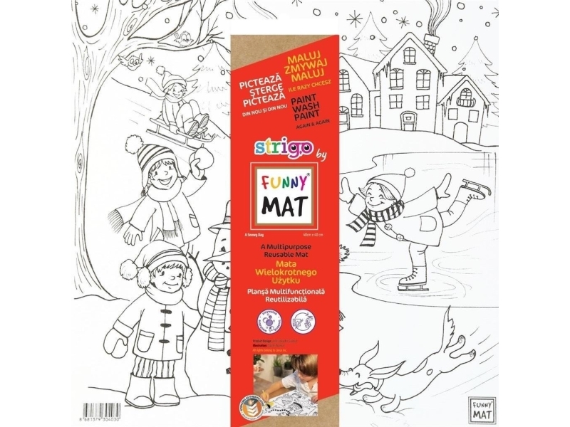 Strigo vit lekmatta – snölek Funny Mat STRIGO | Baby & barn - Barnrummet - Filtar till barn | GameStuff
