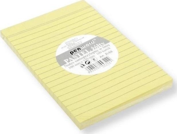 Selvklæbende sticky notes i pastelfarver 100x150mm 100K