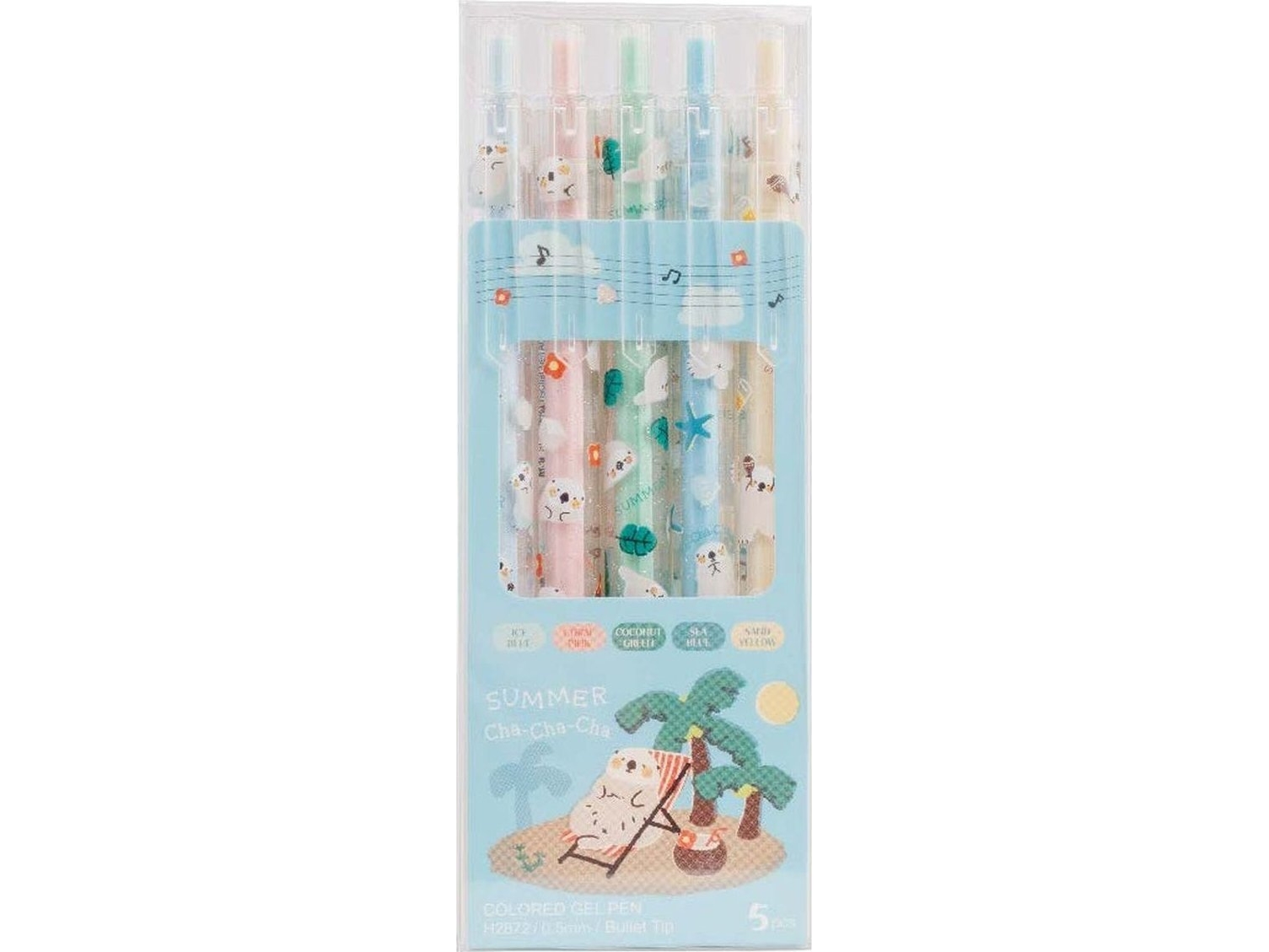 Automatisk Gelpen 5 Farver 05Mm Cha Cha Mg