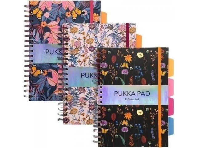 Project Book Bloom B5/100K Linia Mix (3Szt) Pukka