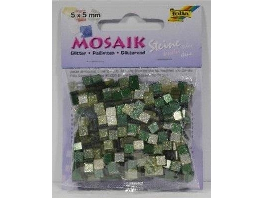 Mosaikkiesel Glitter 5X5mm Grün