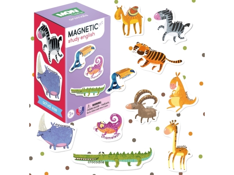 MAGNETSPEL ANIMALS PÅ ENGELSKA SPRÅKINLÄRNING GENOM LEK | Skola & Hobby - Till skolväskan - Övriga | GameStuff