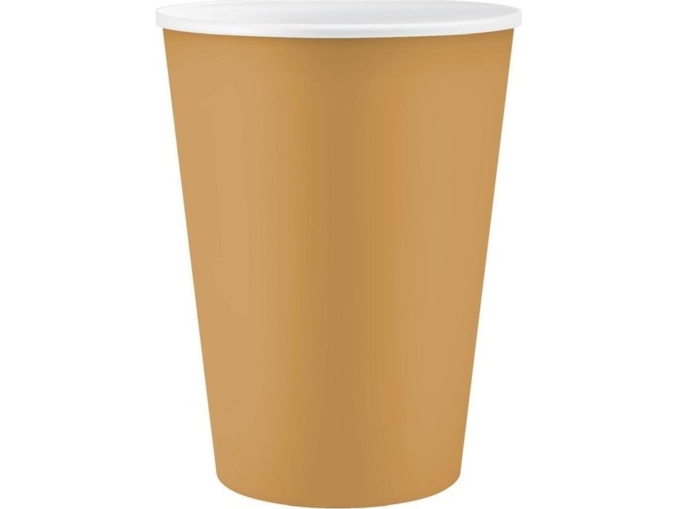 GoDan Kubeczki pap. jednfarvede guld 250 ml 6 stk