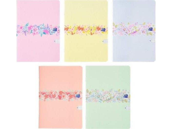 Notebook A5/60K Check Flowers (5Pcs) Oxford