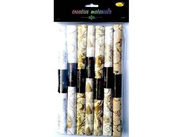 Trykt satin silkepapir 25x37cm 7stk