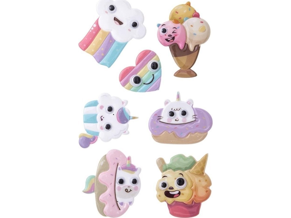 Puffy-Bonbon-Aufkleber 7 Stk