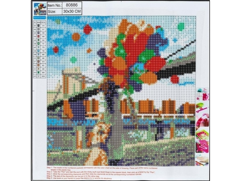 Massiv Diamantmosaik - Bridge 30X30 80886