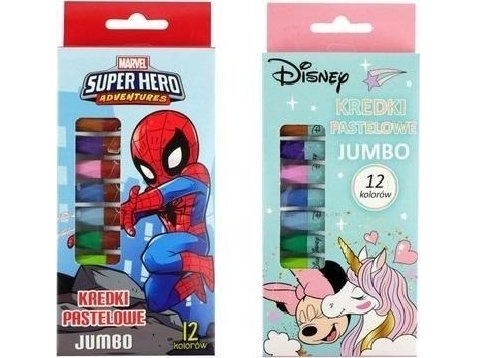 Jumbo-Pastellkreiden 12 Farben Mix Designs