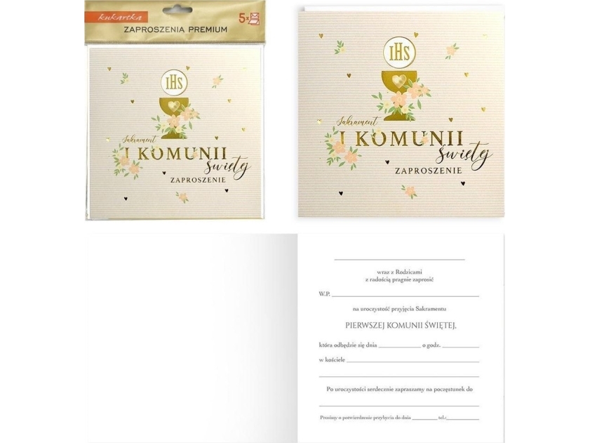 Einladung Zur Kommunion (5 Stück)