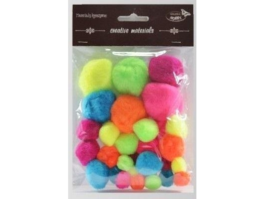 Intense Color Pom-Poms 15-40 Mm, 30 Stk