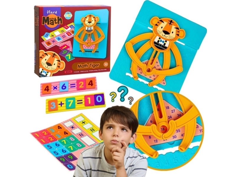 Matematisk tiger för lärande: addition och multiplikation – räknekort för barn | Baby & barn - Barnrummet - Filtar till barn | GameStuff