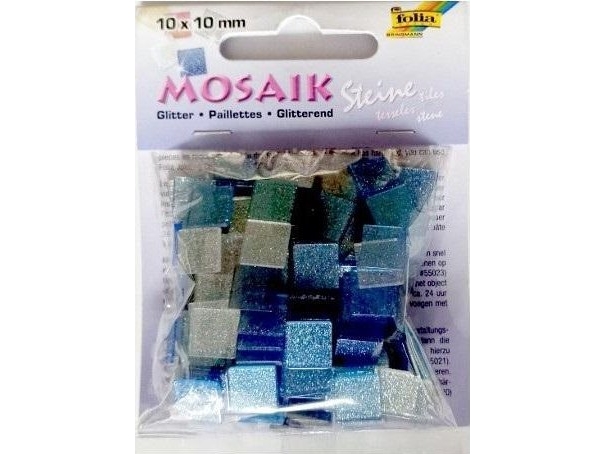 Glitzer-Steine 10X10 Mm Blau