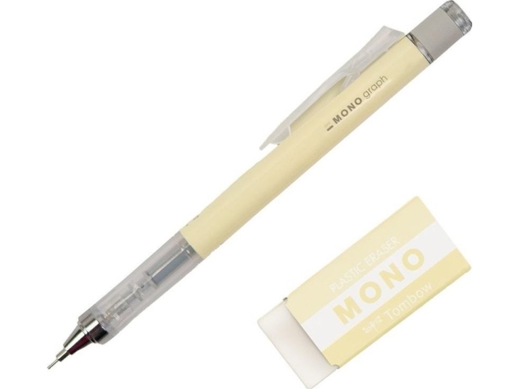 Automatic Pencil, Mono Graph 0.5Mm Pastel + Eraser