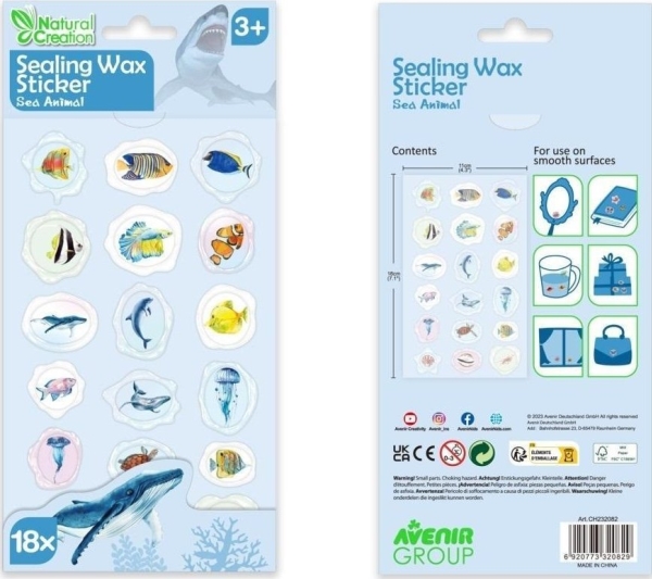 Vaxdekaler – havsdjur | Papper & Emballage - Märkning - Namnbrickor | GameStuff