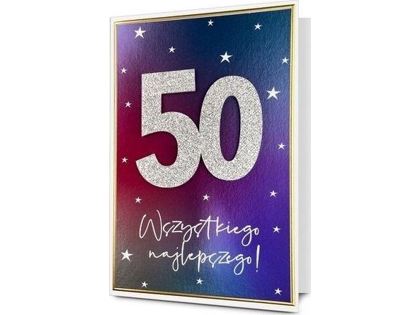 B6 Fødselsdagskort 50