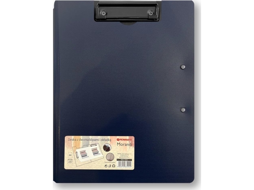 Mapp/ställ med två klämmor och omslag A4/A3 marinblå | Arkivering - Arkiv box/mappar - Urklippblock | GameStuff