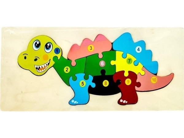 Holzpuzzle Kinder Mit Zahlen Dinosaurier