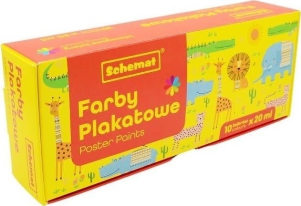 Plakatfarver 20 ml, 10 farver