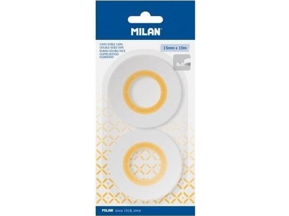 Milan Dubbelsidig tejp 15 mm x 10 m, 2 st MILAN | Papper & Emballage - Förpackningstejp - Banddispensrar | GameStuff
