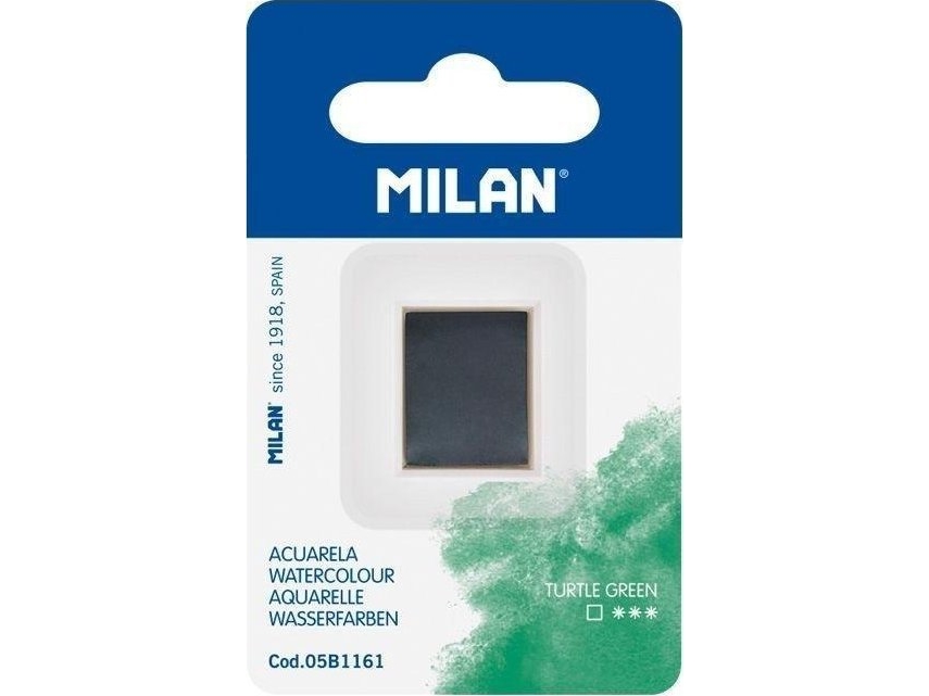 Akvarerfarve i kasse, skildpaddegrøn/gulgrøn MILAN