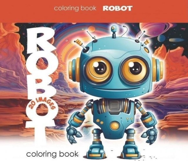 Malbuch 140X140 Roboter 20 Bilder