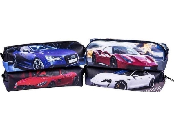 One Compartment Pencil Case Mix Cars