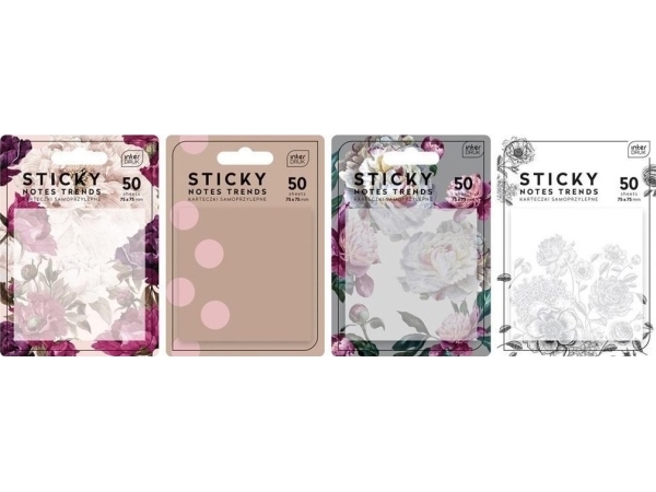 Klisterlappar 75x75mm 50K Trends mix | Papper & Emballage - Block & Post-It - Block | GameStuff