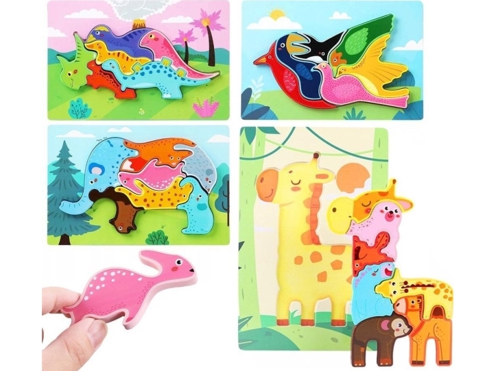 Holzpuzzle Tiere