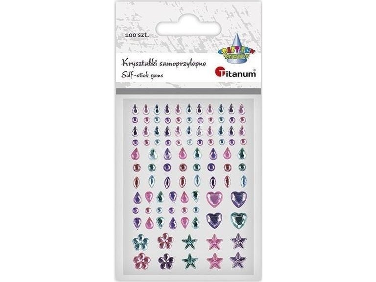 Selvklæbende krystaller Teardrops mix 100stk
