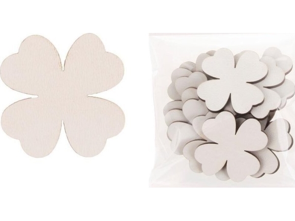 Trædekoration 12 stk stor kløver