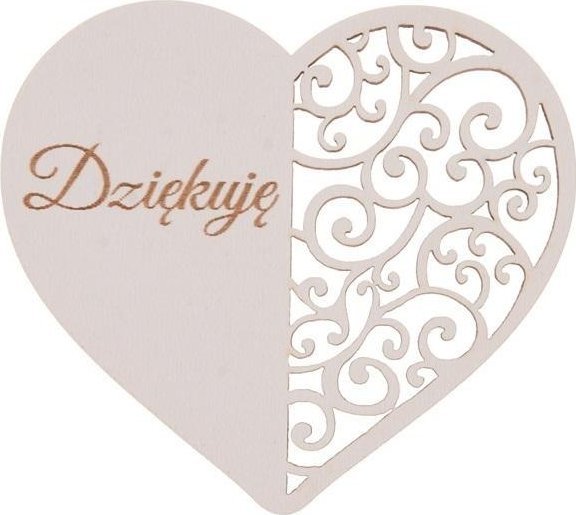 Wooden sign - Thank you 5pcs white