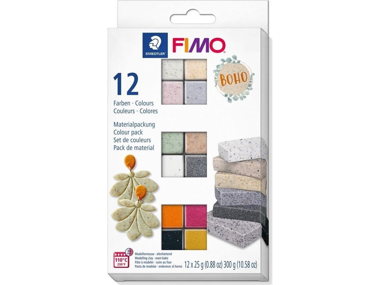 Fimo Effekt Boho Satz Mit 12 Würfeln À 25G