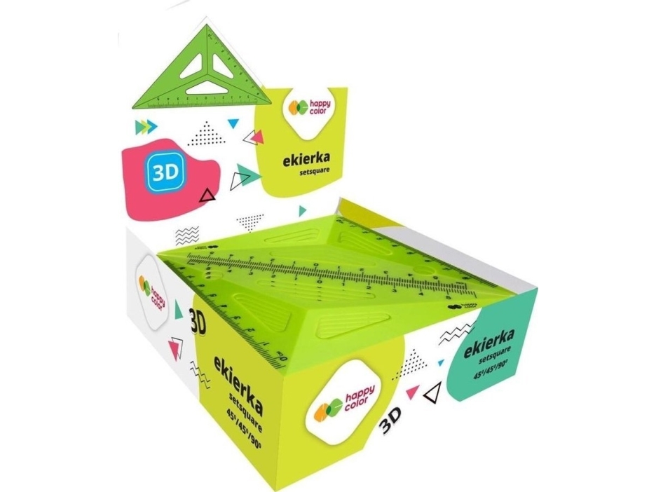 3D Directional 45* 13Cm (25Pcs) Happy Color