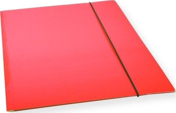 A4 Mappe Mit Gummiband Lack Rot 300Gsm (10 Stk.)
